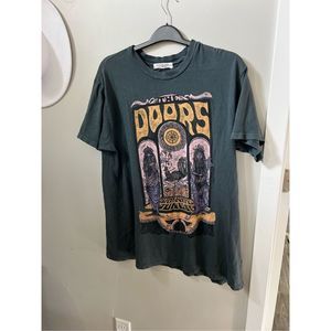 Daydreamer Free People Women's Gray Cotton The Doors Psychadelic T-Shirt Small
